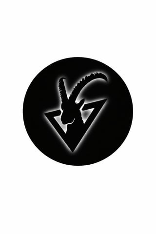 Glowing check mark with hand silhouette in dark circular background, minimalist approval icon